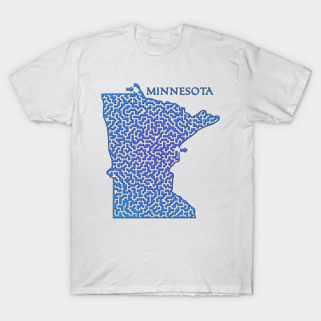 State of Minnesota Maze T-Shirt by gorff